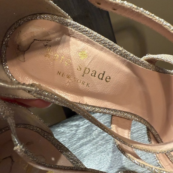 Kate Spade Glitter Silver Heels  7.5 - Picture 2 of 11